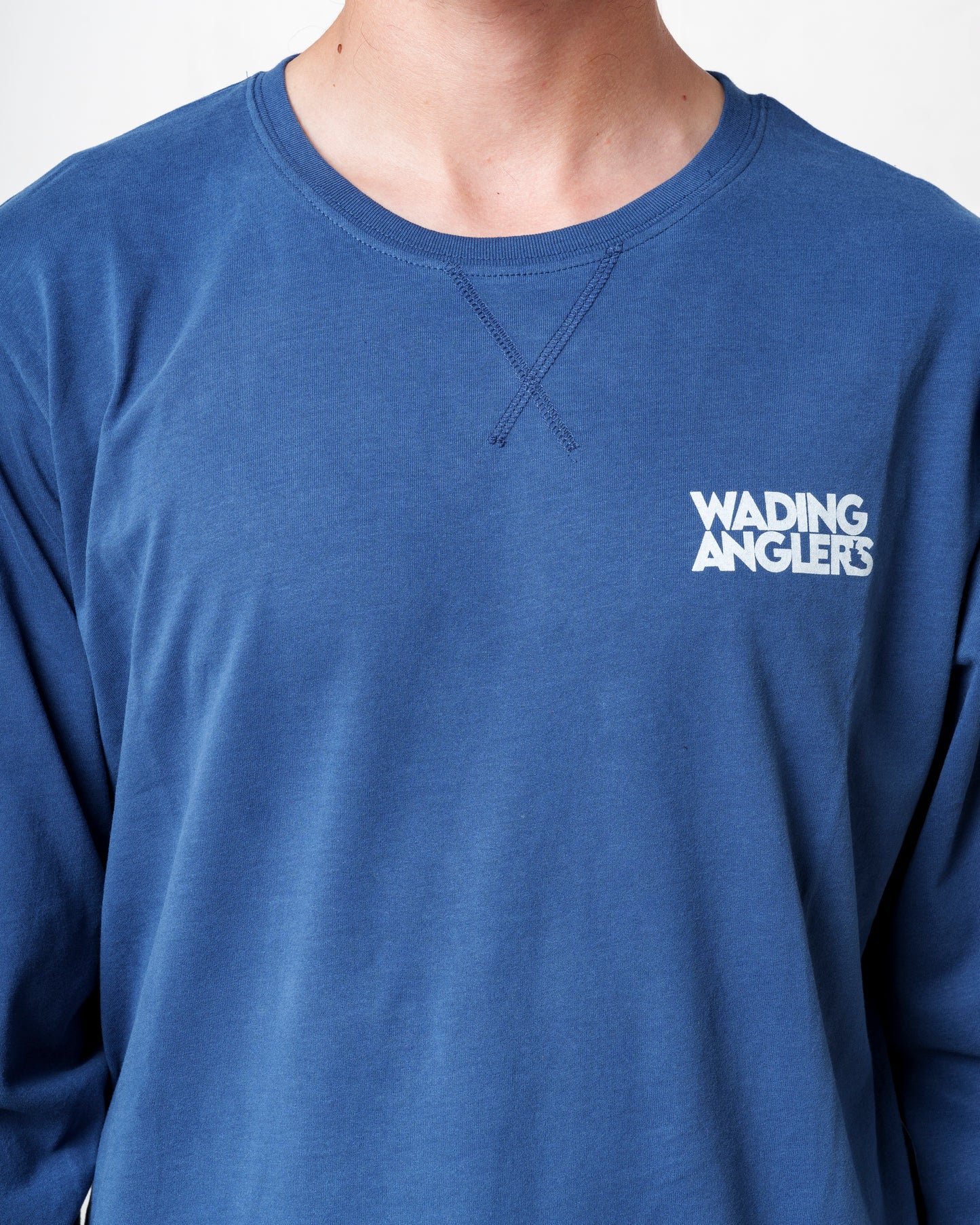 Polera Wading Anglers Manga Larga Azul Navy